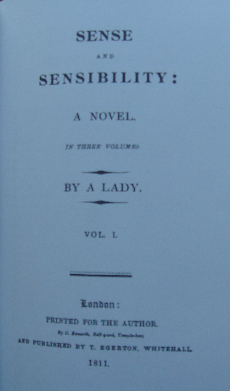 Sense and Sensibility: Chapter One